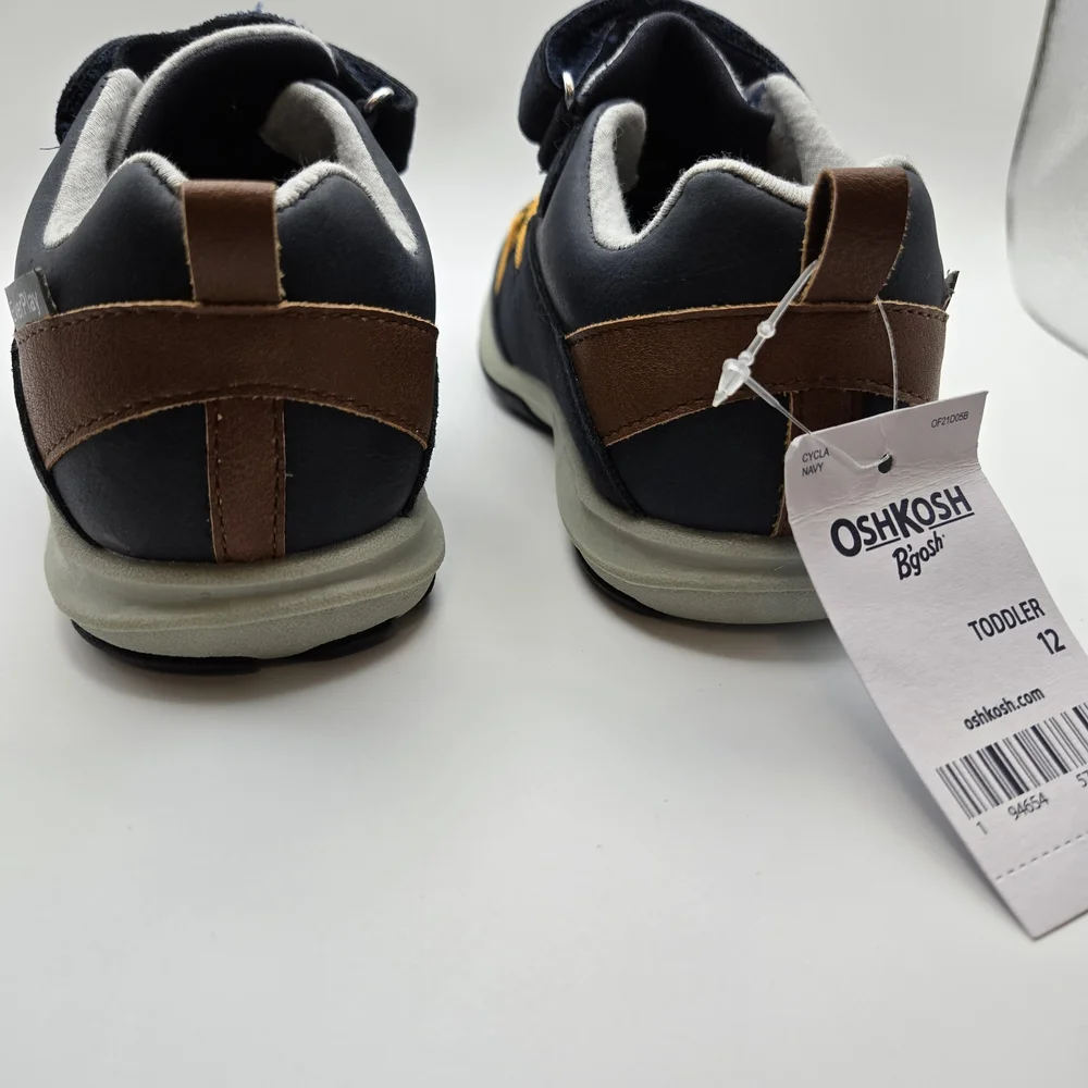 OshKosh B'gosh Toddlers Blue and Yellow Sneakers with Velcro - Picture 6 of 8